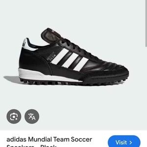 Adidas Mundial Team Soccer Sneakers - Black and White
